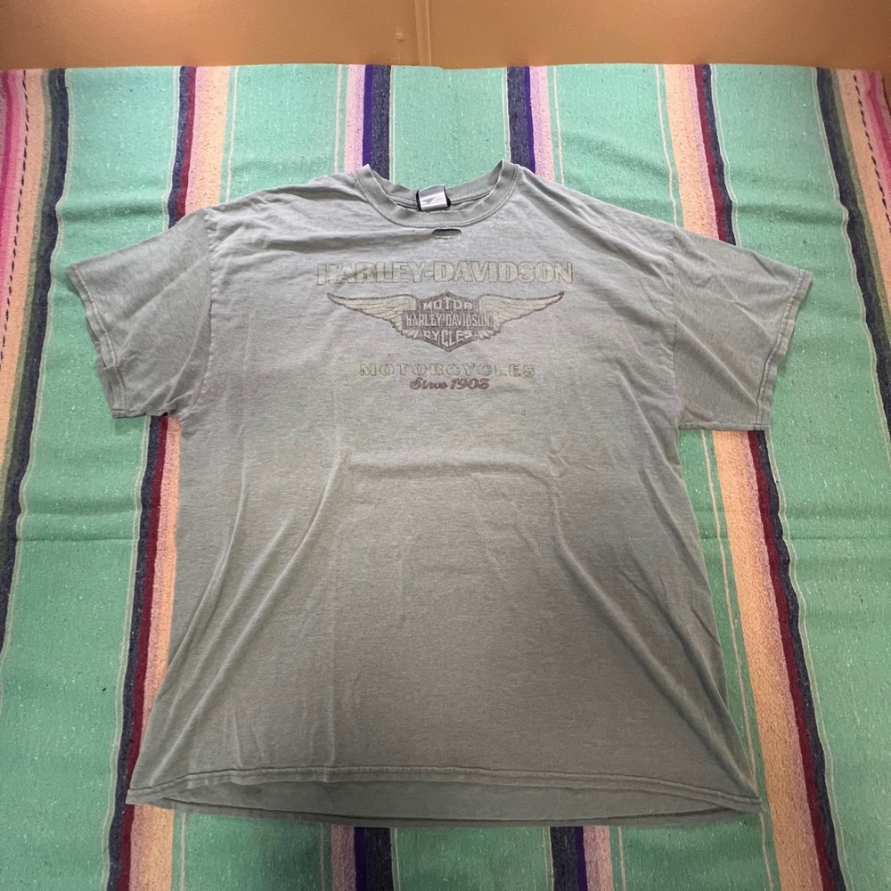 Harley-Davidson T-Shirt Mens XL Green Hal's New Berlin WI Graphic Biker Tee